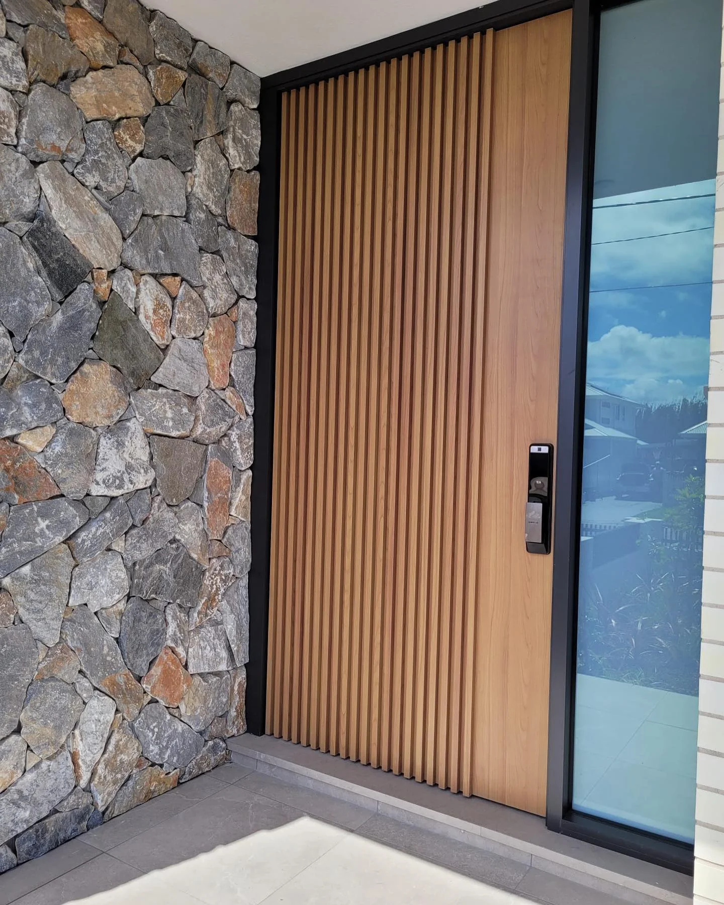 Custom made aluminium front entry door