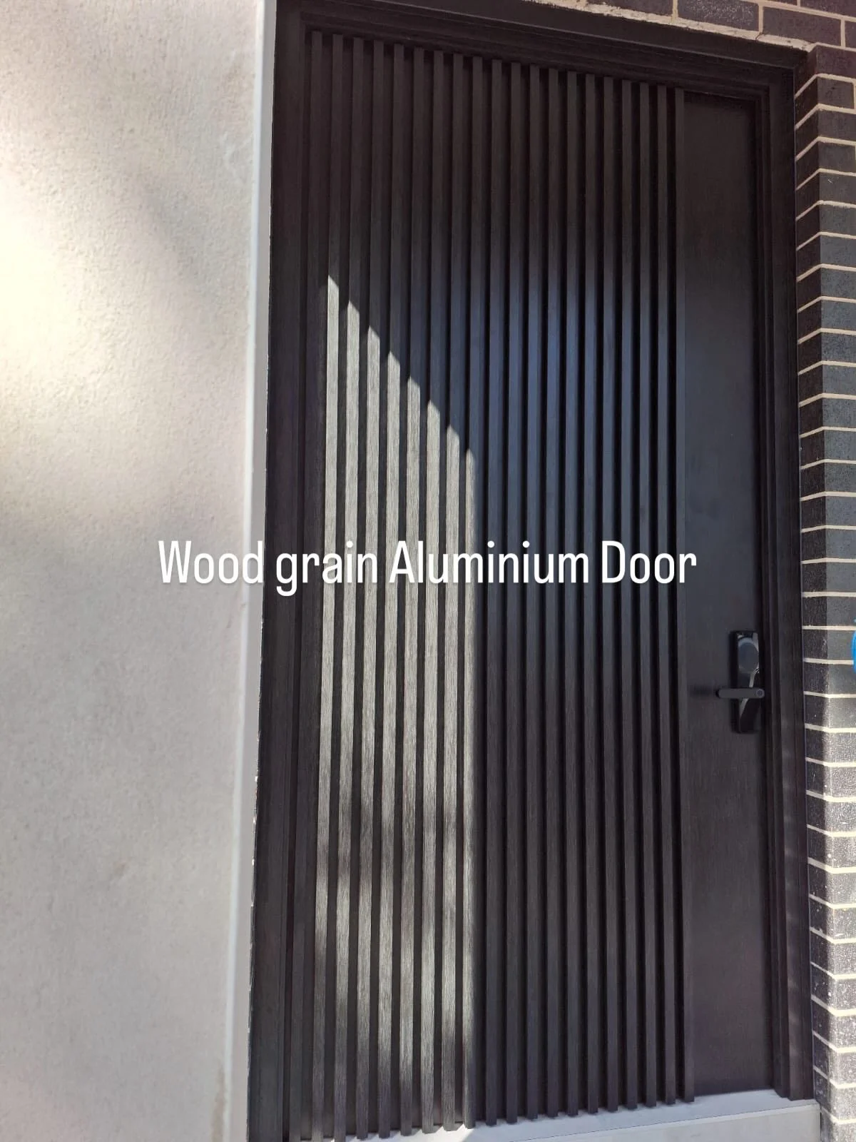 Custom made aluminium front entry door