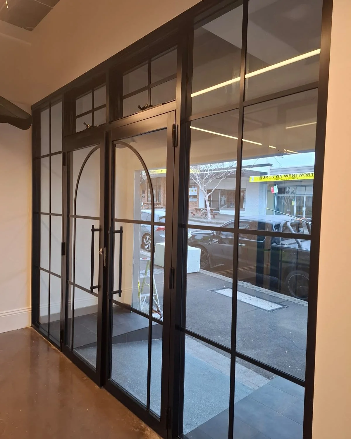 Custom made shopfront for the Art Gallery