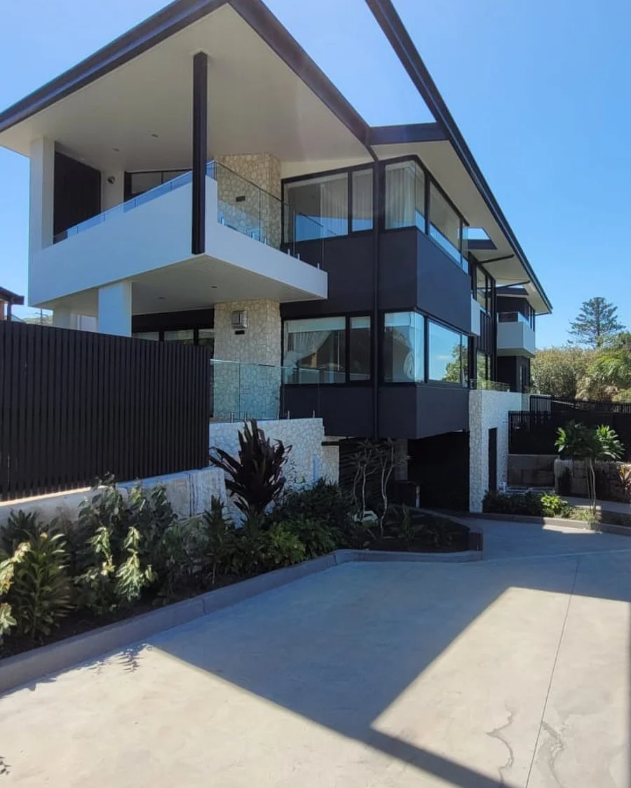 Custom made aluminium windows and doors for this house in Northern Beaches