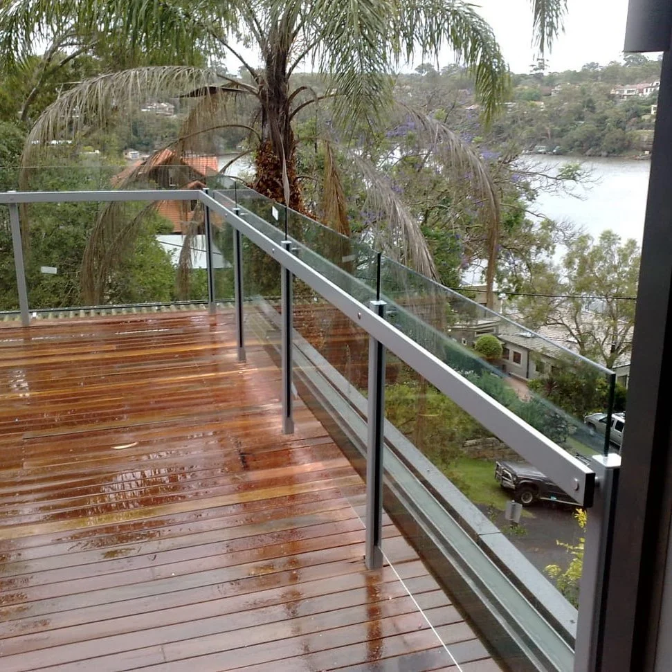 Custom made semi frameless glass balustrade